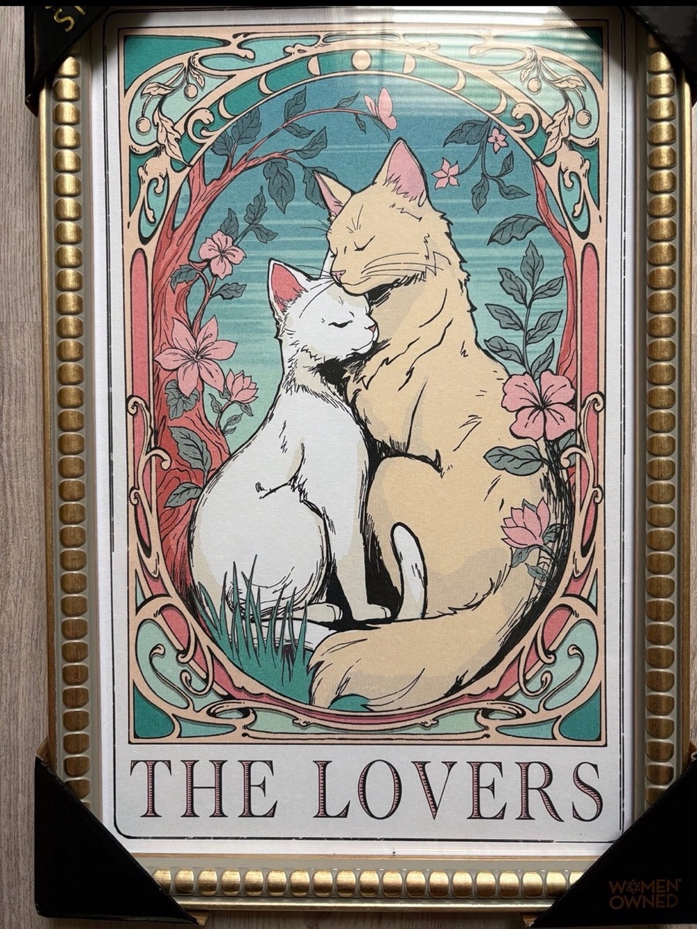 Sapna Shah The Lovers Framed Print Tarot Cat Art viral